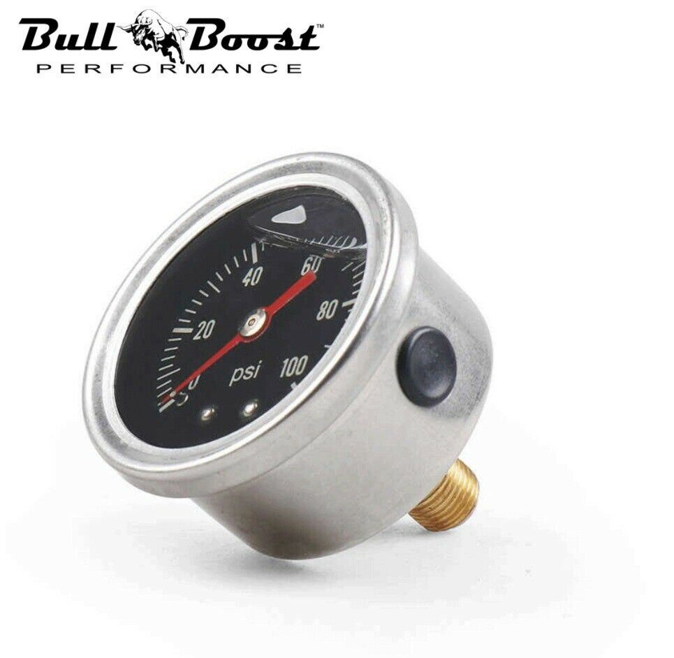 10-100Psi Fuel Pressure Regulator Motive Gauge EFI Bypass AN6 FPR 6AN Kit - Bull Boost Performance