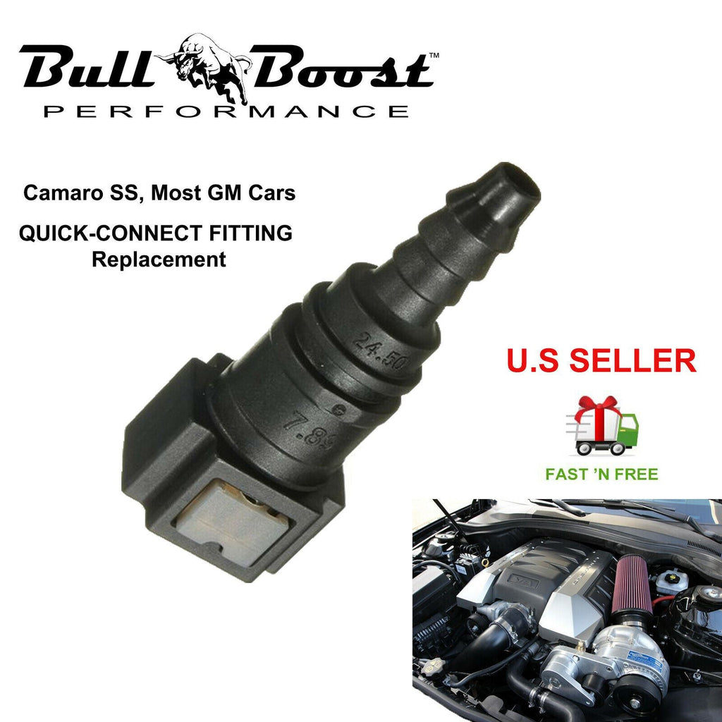 LS LS1 SS Fuel Rail Quick Connect Fitting - Line Adapter 3/8” iD to 3/8" Tube - Bull Boost Performance