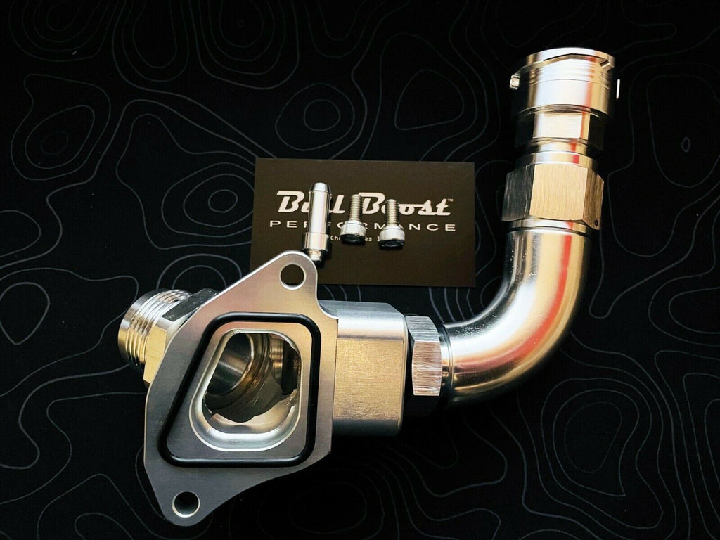 Performance UPPER COOLANT HOUSING WITH FILLER NECK B Series 16AN FITTING - Bull Boost Performance