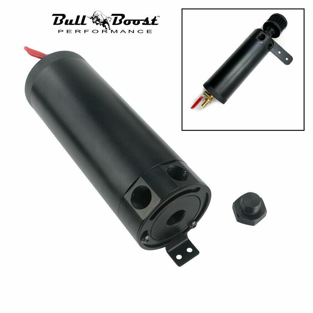 Universal Large 7.5 oz Oil Catch Can Reservoir Tank with Mount Bracket - Bull Boost Performance