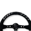 3"DEEP DISH 6-BOLT STEERING WHEEL BLACK SUEDE FOR Dodge GM Buick Chevy Vehicles - Bull Boost Performance