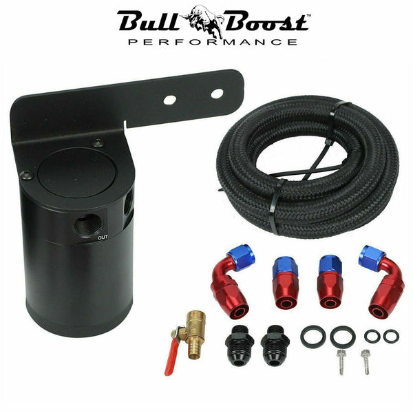 Universal Performance Oil Catch Can  2 Port -10AN + Mounting Bracket Kit - Bull Boost Performance