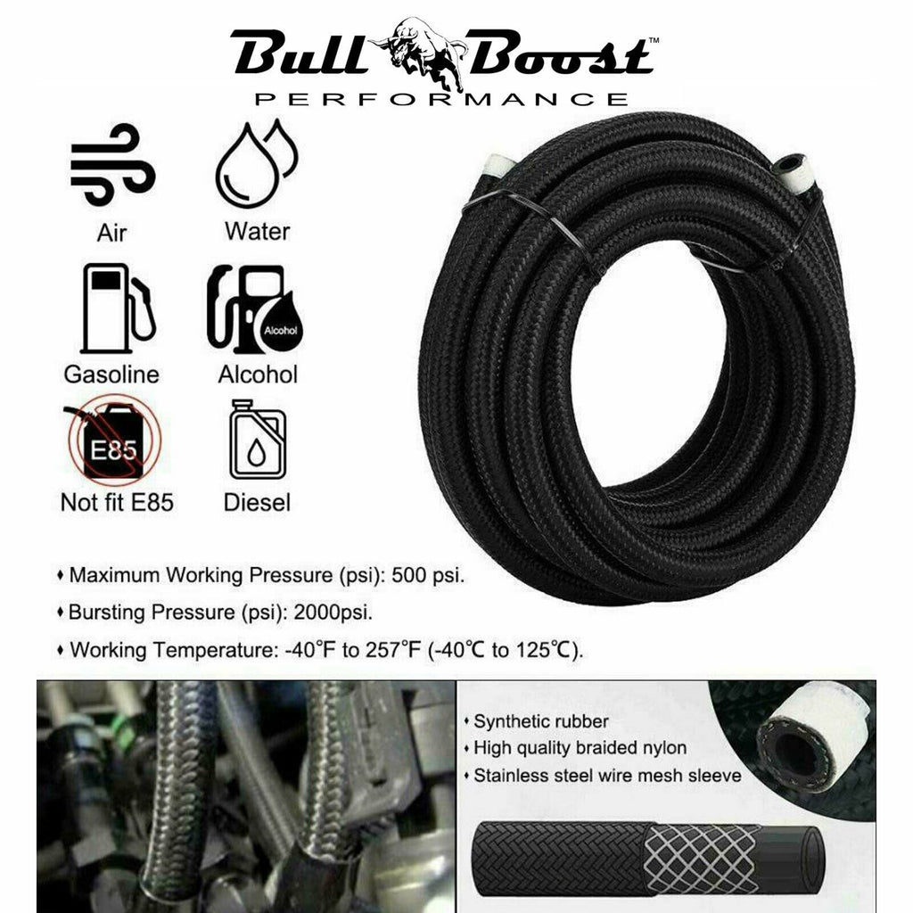 Pro Series Baffled 10AN Oil Catch Can Hose Kit and Fittings Universal AN10 3PORT - Bull Boost Performance