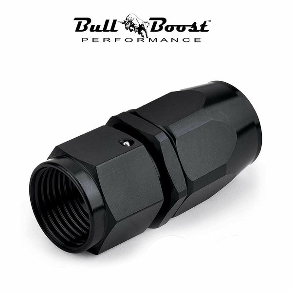 6 AN Straight Billet Swivel Seal Braided Steel Hose End Fitting Oil/Fuel/Water - Bull Boost Performance