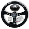 Deep Dish 350mm Steering Wheel + Short Hub Adapter Kit For Mustang Focus Fiesta Mazda - Bull Boost Performance