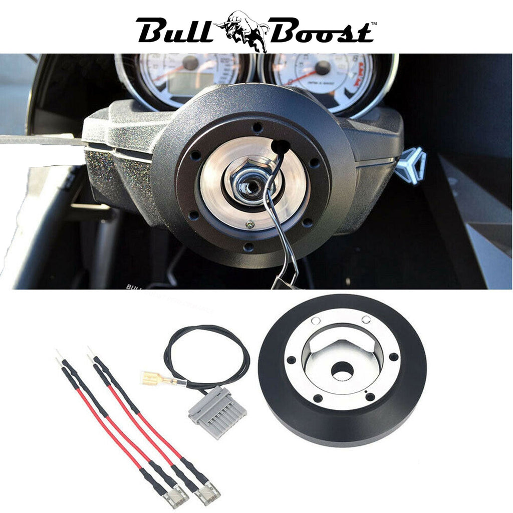 Rising Sun Infiniti G35 G37 Suede 3"Deep Dish Steering Wheel + Quick Release Short Hub Adapter - Bull Boost Performance