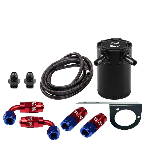 AN10 Motor Oil Catch Can 5ft Hose Kit Universal -AN10 - Bull Boost Performance