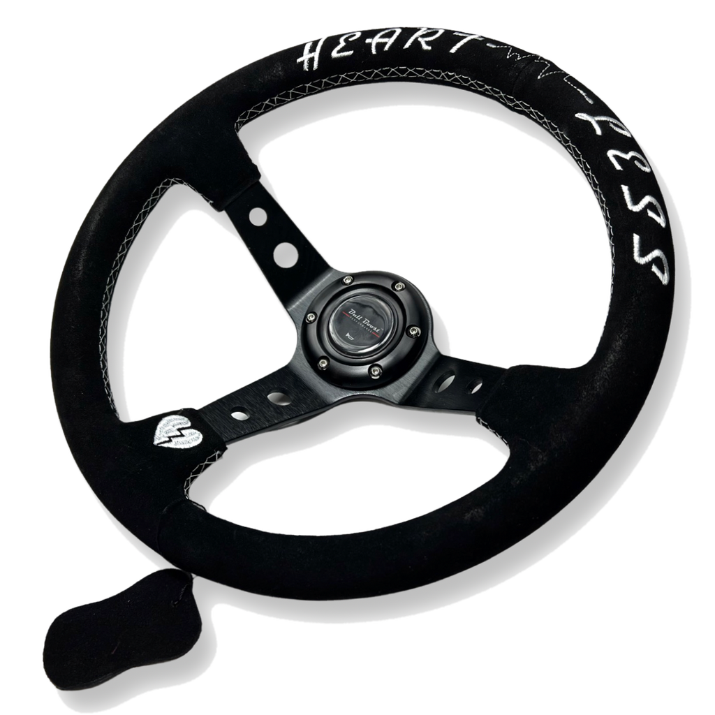 Deep Dish Steering Wheel + Short Hub Adapter Kit For S2000 RSX Prelude TL CL - Bull Boost Performance