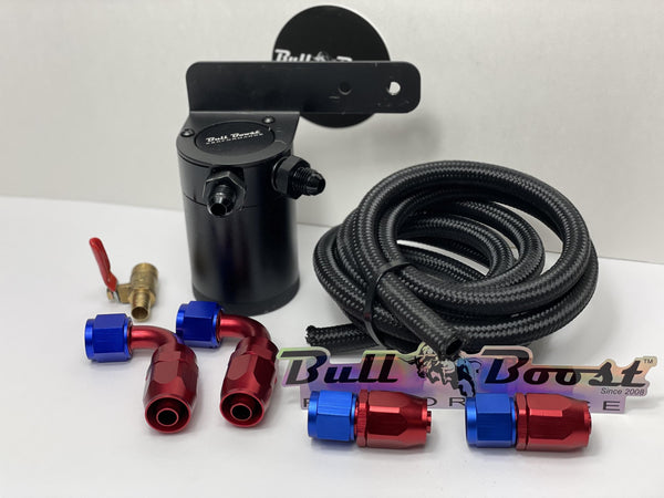 8AN Performance Oil Catch Can 2Port -8AN + Mounting Bracket Kit - Bull Boost Performance