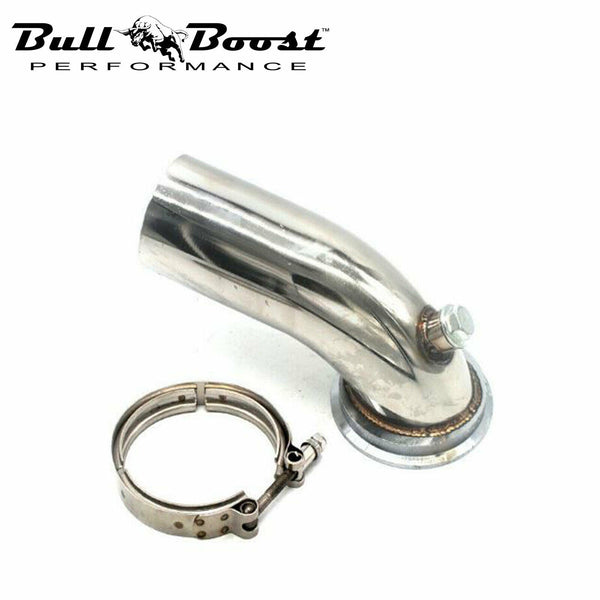 Stainless Downpipe Elbow 90° Holset Turbo HY35 HX HE351 V-band Flange Clamp - Bull Boost Performance