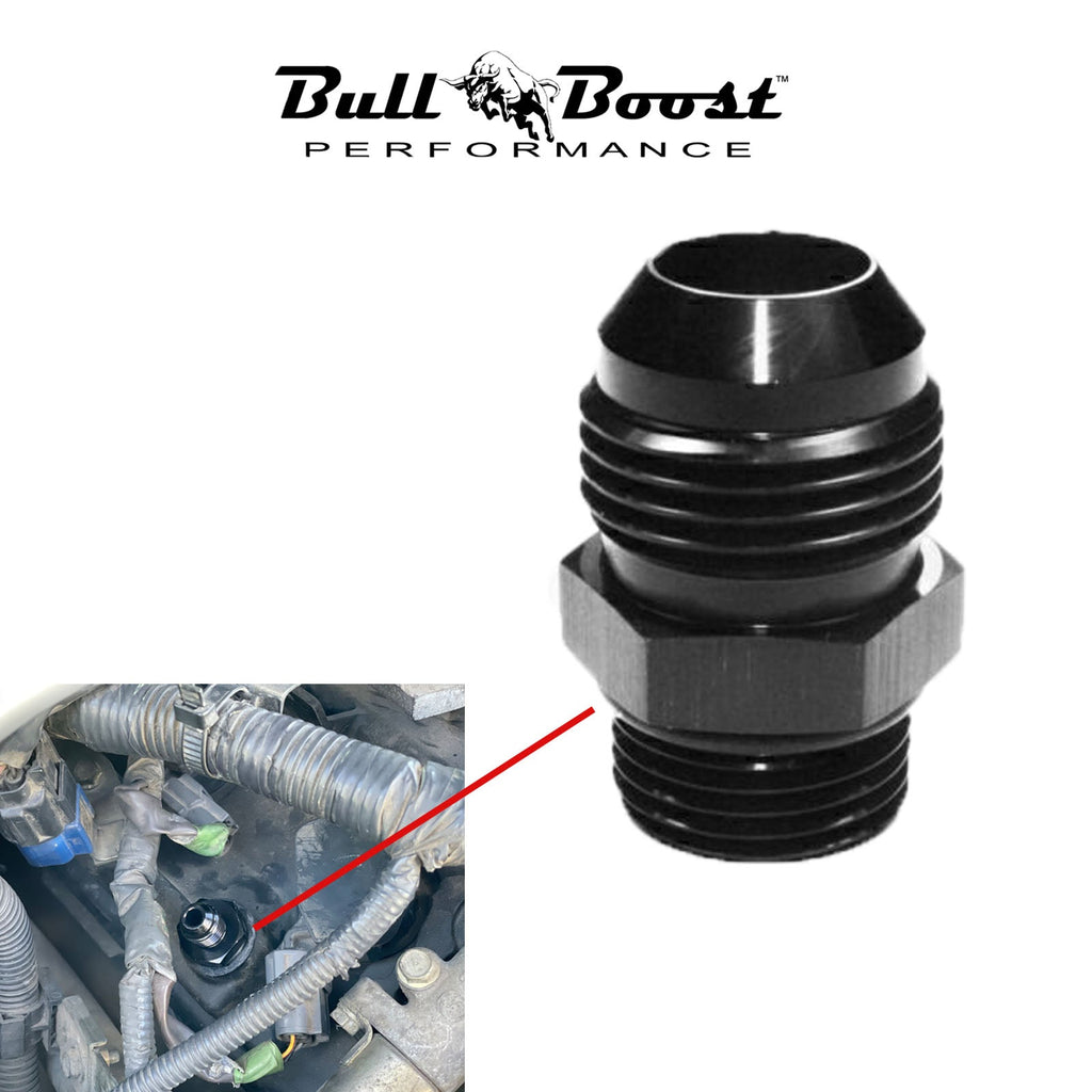 10AN to PCV Delete-Replacement Fitting for catchcan, blowby - Fits Nissan - Bull Boost Performance