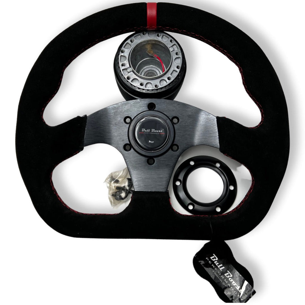 Steering Wheel + Hub Adapter Kit For Mitsubishi Eclipse Lancer Galant Mirage - Bull Boost Performance