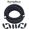 -6 AN Braided 3-8 Fuel Line Oil-Gas-Fuel Hose Line Aluminum Hose End Fitting Kit - Bull Boost Performance