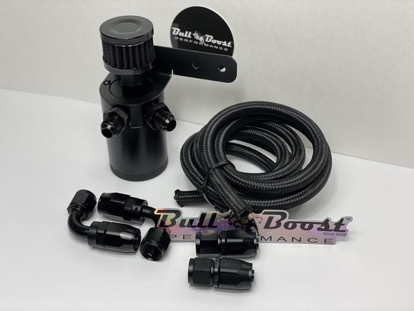 AN6 Performance Oil Catch Can Kit 2 Port -6AN +FILTER - Bull Boost Performance