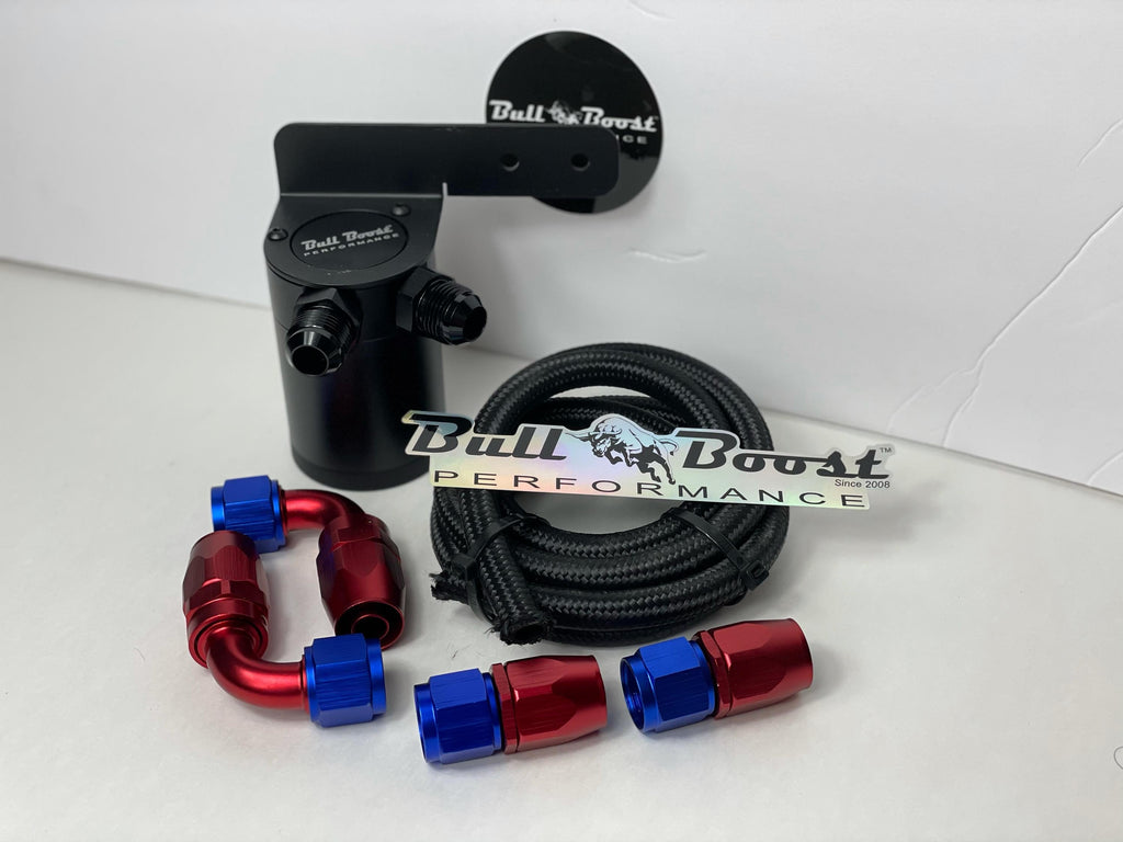 AN10 Motor Oil Catch Can 5ft Hose Kit Universal -AN10 - Bull Boost Performance