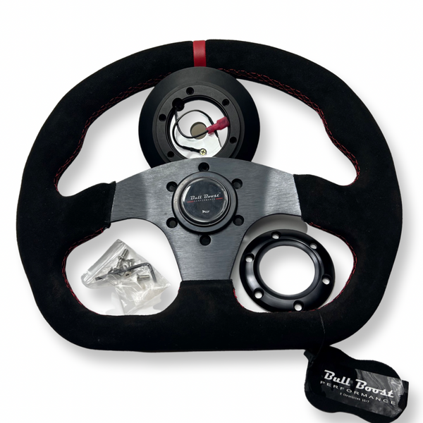 Racing Deep Dish Steering Wheel + Short Hub Adapter Boss Kit For Toyota - Bull Boost Performance