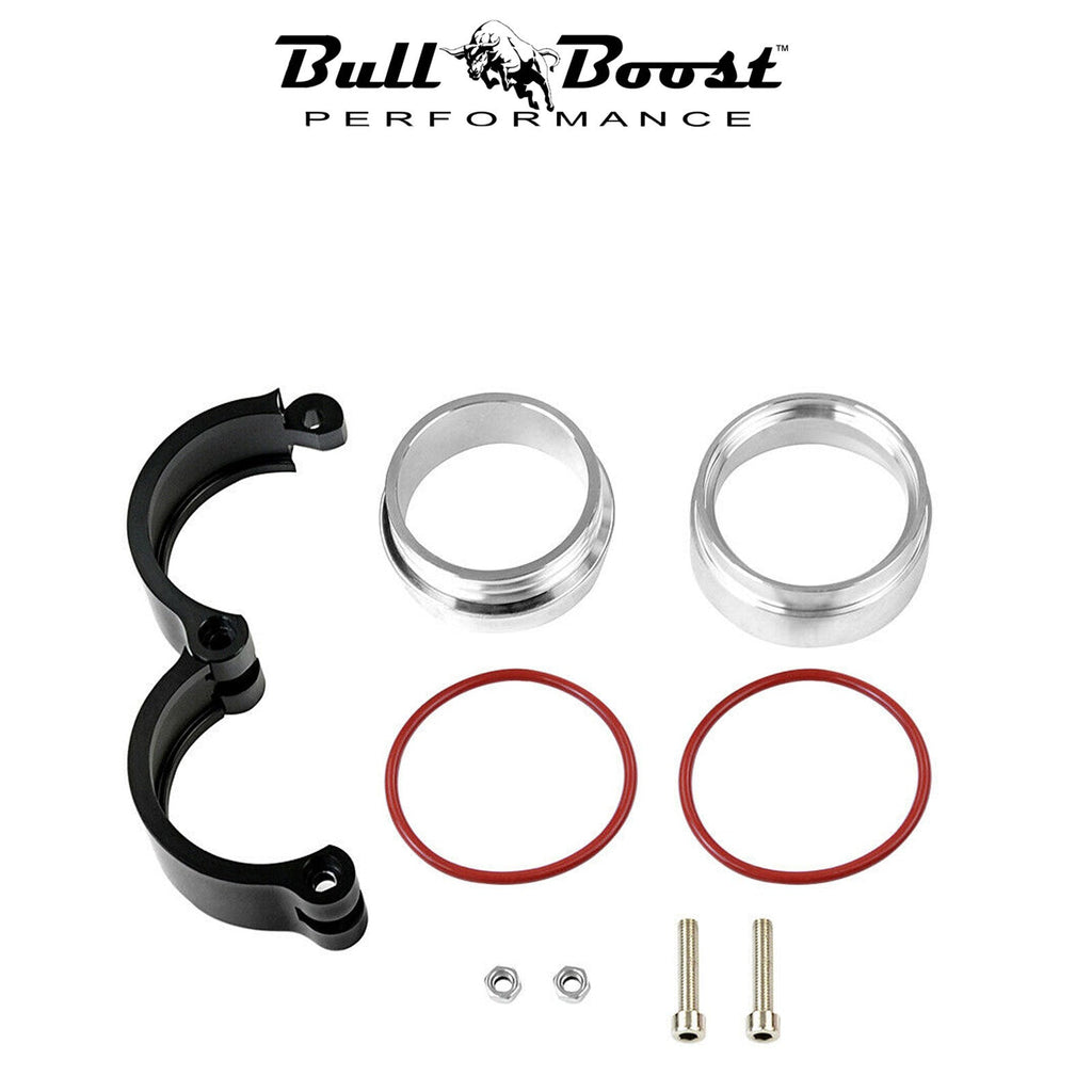 3 Inch 76mm Aluminum HD Clamp Intake V-band Clamp Intercooler Pipes Black - Bull Boost Performance