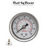 Fuel Pressure Regulator Gauge 0-160 Psi Bar Liquid Fill Chrome Fuel Oil Rail - Bull Boost Performance