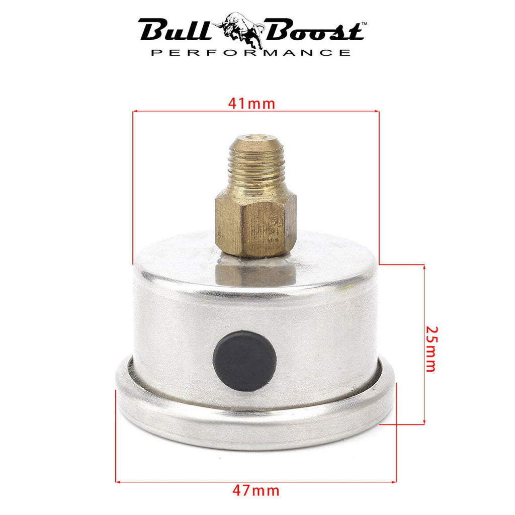 Fuel Pressure Regulator Gauge 0-160 Psi Bar Liquid Fill Chrome Fuel Oil Rail - Bull Boost Performance