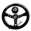 Suede Deep Dish Steering Wheel + Short Hub Adapter Kit For Cadillac Corvette Suburban Neon - Bull Boost Performance