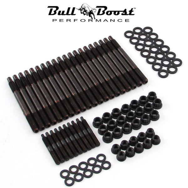 Steel Head Studs Bolts Kit For 2004-2020 Chevy GM Gen III IV LS Small Block SBC - Bull Boost Performance