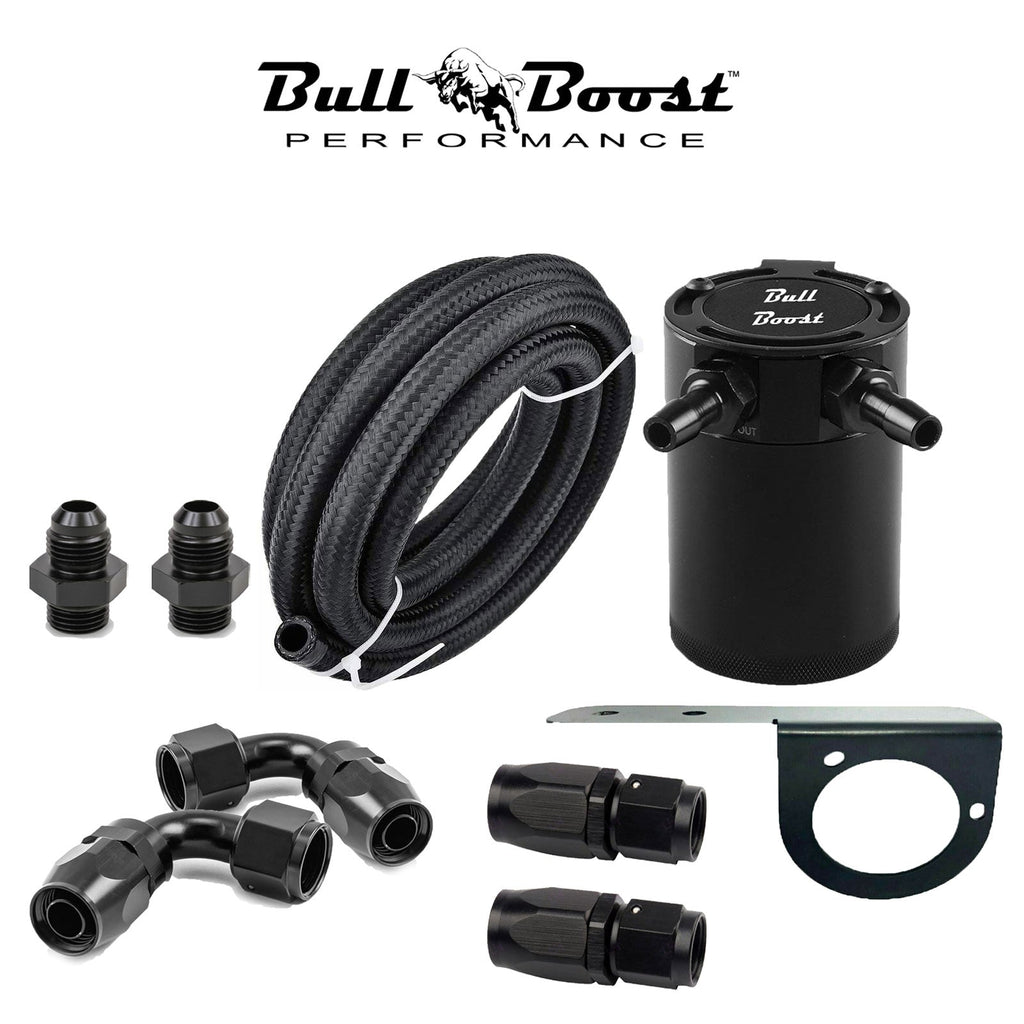 8AN Universal Performance Oil Catch Can 2 Port -8AN Kit - Bull Boost Performance