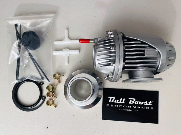 Universal SSQV BOV kit SQV Adaptor Blow Off Valve BOV Silver Stealth Sound - Bull Boost Performance