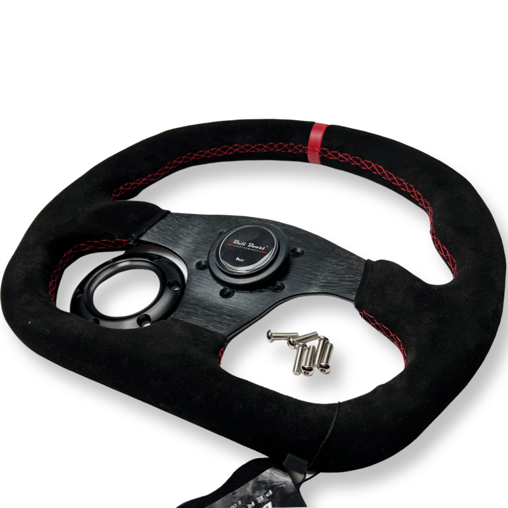 Suede Leather Steering Wheel + Hub Adapter Kit For Impreza WRX - Performance - Bull Boost Performance