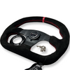 Suede Steering Wheel + Short Hub Adapter Kit For BRZ FRS tC xB xD - Bull Boost Performance