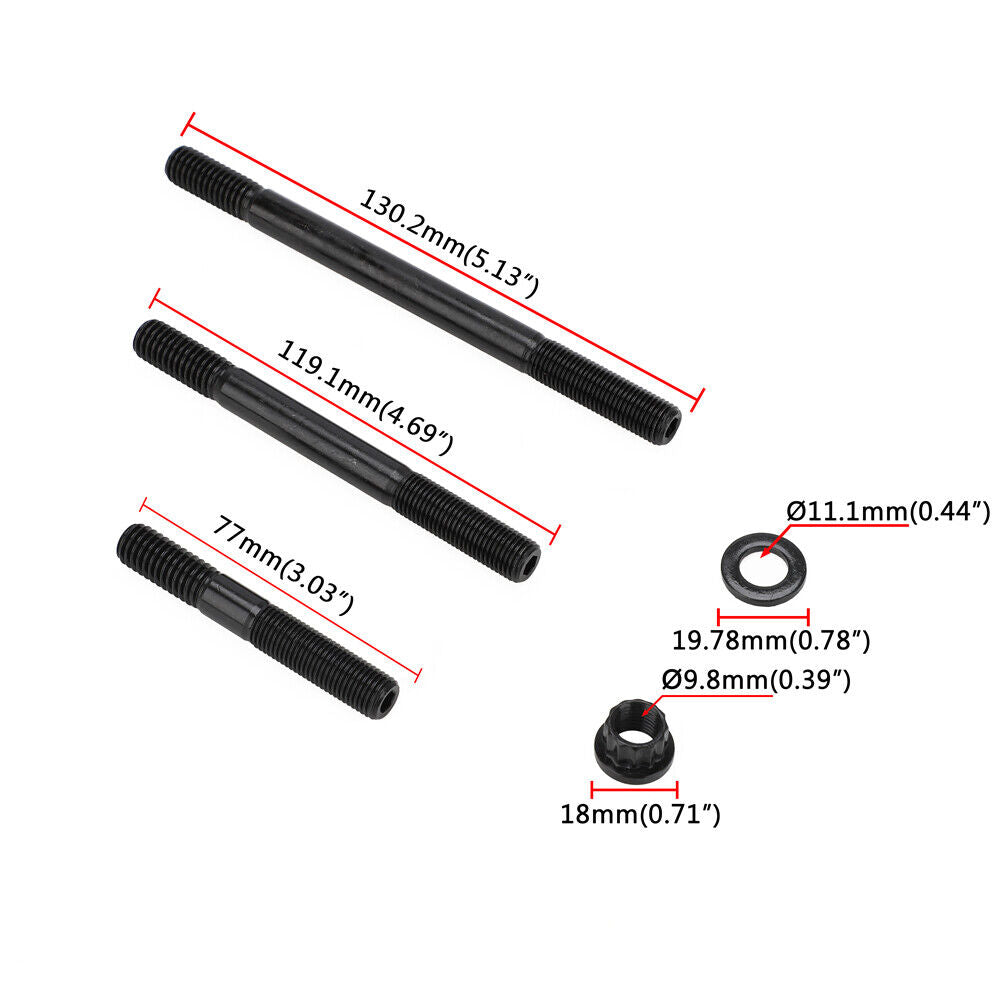 Strong Heavy Duty Head Stud Kit for Chevy BBC 454 12 Point - Bull Boost Performance