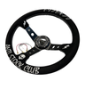 Suede Deep Dish Steering Wheel + Short Hub Adapter Kit For Lexus GS IS LS - Bull Boost Performance