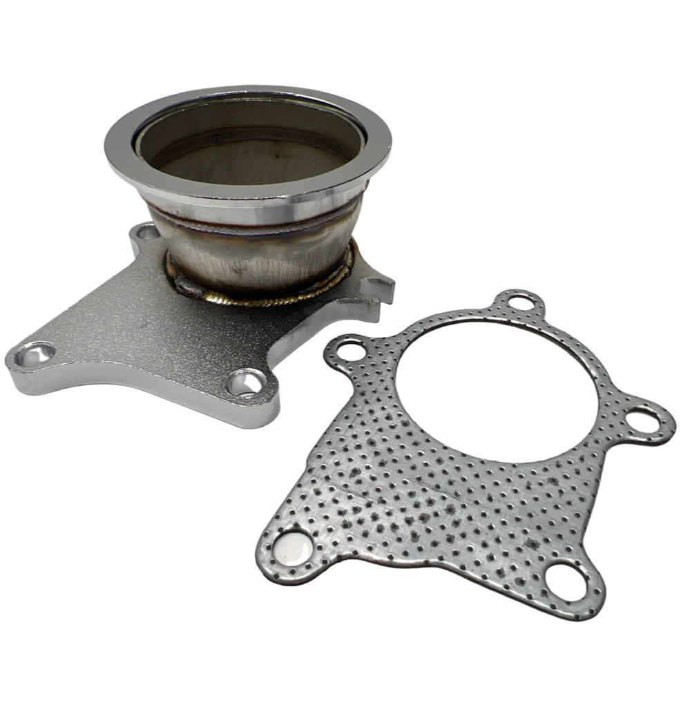 Fit T3 T4 Turbo Exhaust Down Pipe 5 Bolt Flange to 3 Inch 76mm V-Band Adapter - Bull Boost Performance