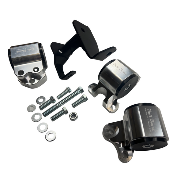 B-Series 3 Bolt Billet Motor Mount Swap Kit 96-00 Polyurethane B16 B18 B20 EK - Bull Boost Performance