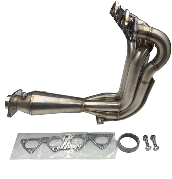 B Series Megaphone Header 4-1 Collector RF V2 B16 B18 B20 RMF Skid Plate Pipe - Bull Boost Performance