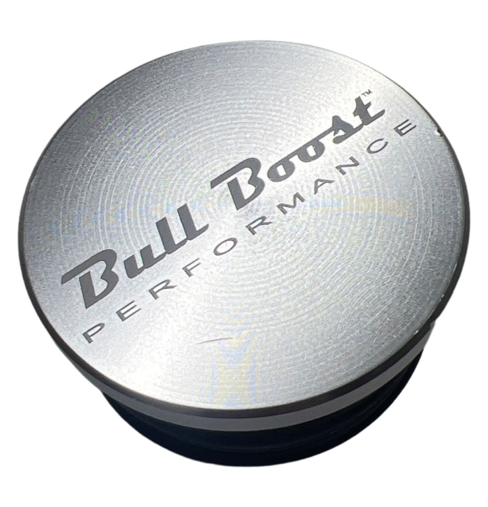 Duramax Turbo Diesel 2004.5-10 LBZ LLY LMM Mouth Piece Resonator Noise Reduction Plug Cover Cap 6.6L Seal Billet Aluminum - Bull Boost Performance