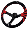 Red Rising Sun Suede Steering Wheel + Hub Kit For Nissan Datsun 280Z 260Z 240Z 620 510 C10 - Bull Boost Performance