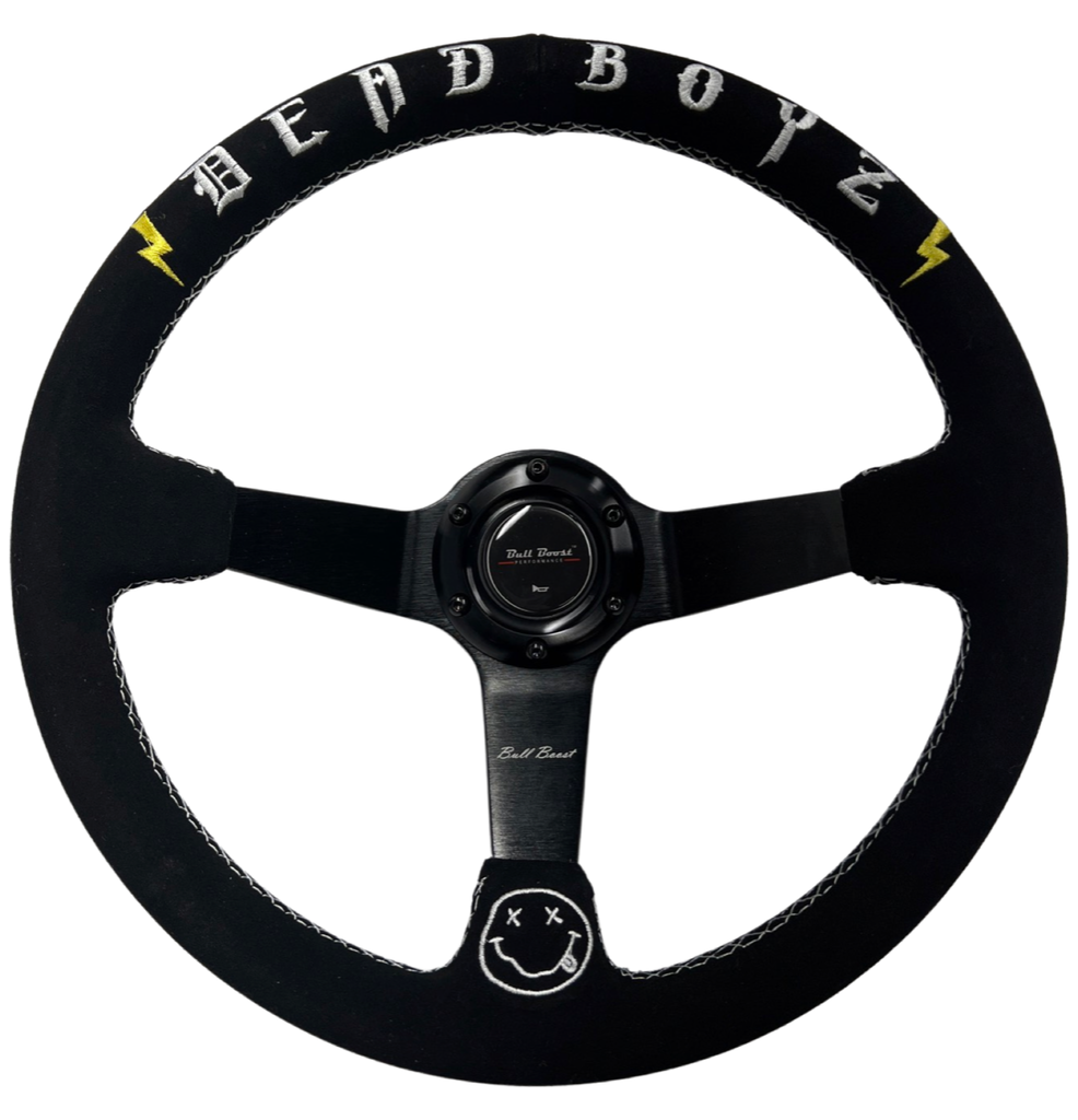 Deadboyz Suede Steering Wheel + Hub Adapter Kit For Toyota Corolla, Hilux Pickup - Bull Boost Performance