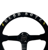 Deadboyz Suede Steering Wheel + Short Hub Adapter Kit For 02-07 Impreza WRX STI Legacy Eclipse Lancer Galant 3000GT - Bull Boost Performance