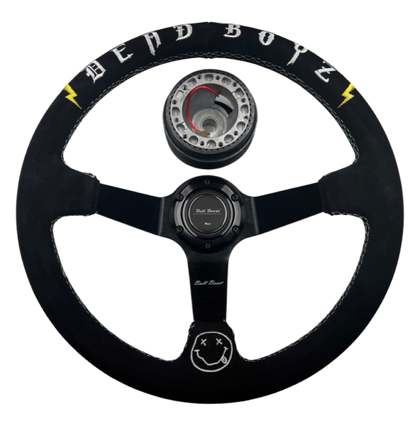 Deadboyz Suede Steering Wheel + Hub Kit For Nissan Datsun 280Z 260Z 240Z 620 510 C10 - Bull Boost Performance