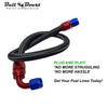 Black Fuel Hose Oil Fuel Gas Line AN6-AN8-AN10 Nylon Braided / BUILD YOUR OWN - Bull Boost Performance