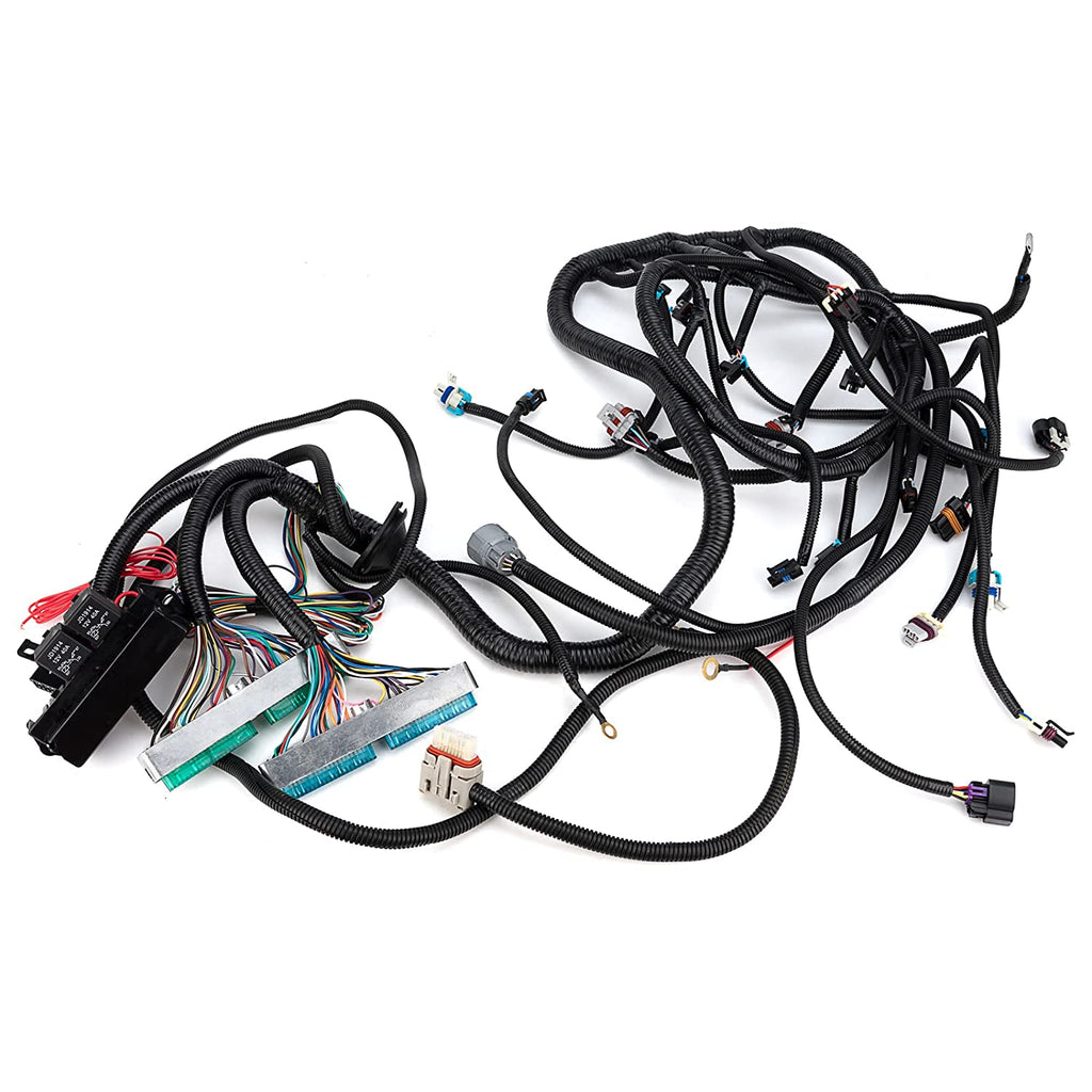 4L80E DBW Engine Wiring Harness Standalone for 2003-2007 Compatible with Drive by Wire LS Engines 4.8 5.3 6.0 Green/Blue PCM & MULTEC/Delphi Fuel Injector - Bull Boost Performance