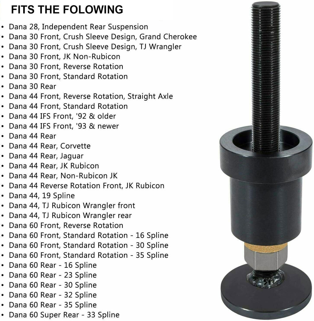 Inner Axle Side Seal Installation Tool For Dana 30/44/60 Axles Front Differentials - Bull Boost Performance