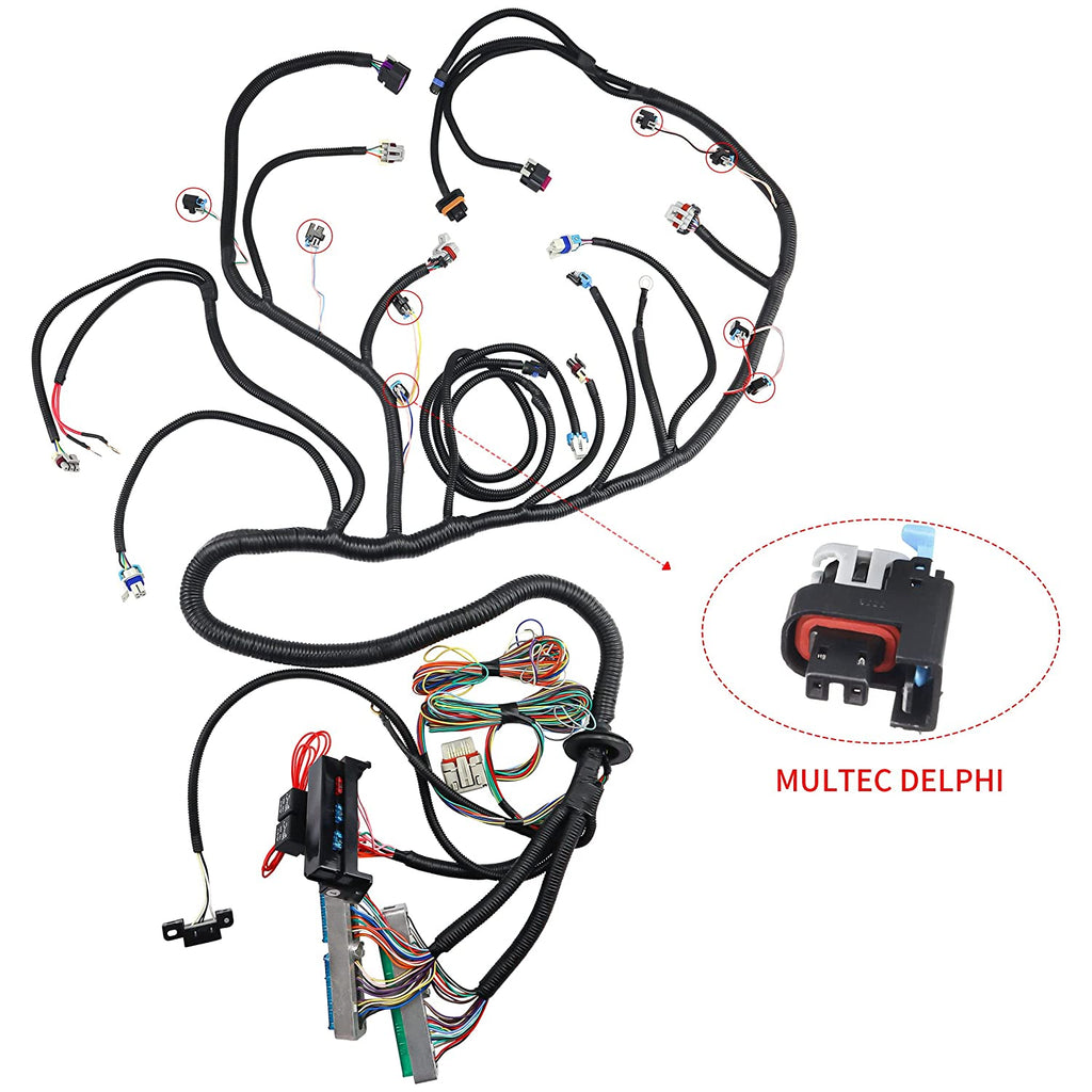 T56 Stand alone Wire Harness Drive by Wire LS LS3 Vortec 03-07 4.8 5.3 6.0 DBW - Bull Boost Performance