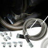 SS Braided Transmission Cooler Hose Lines Fittings TH350 700R4 TH400 52" Length - Bull Boost Performance